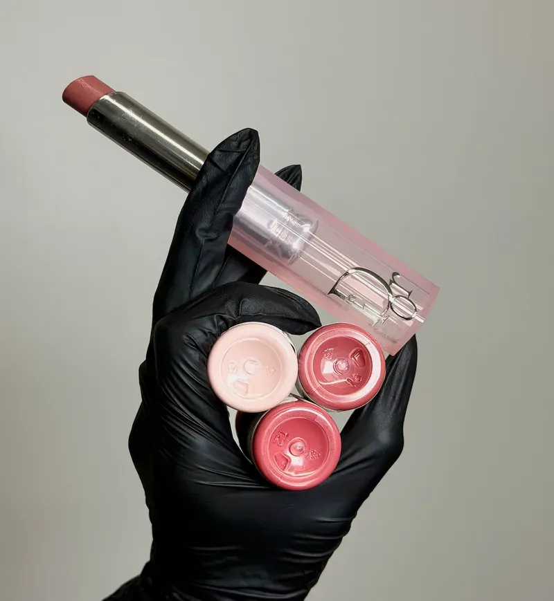 Lips before and after a Korean lip blush treatment